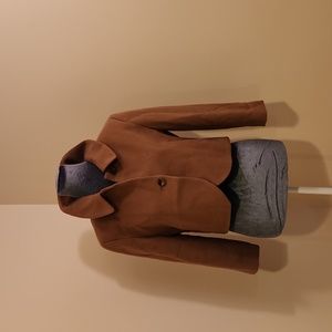 Carmel color wool mid blazer